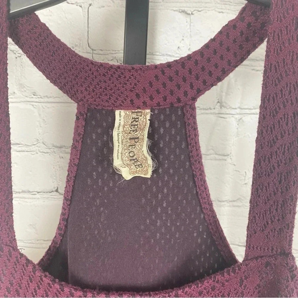Free People Maroon Knit Mini Dress Size Small - Picture 2 of 6
